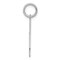 Sterling Silver Medium Satin Number 4 Charm Pendant Jewerly 22mm x 9mm